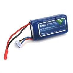 E-flite 11.1V 450mAh 3S 30C LiPo Battery: JST