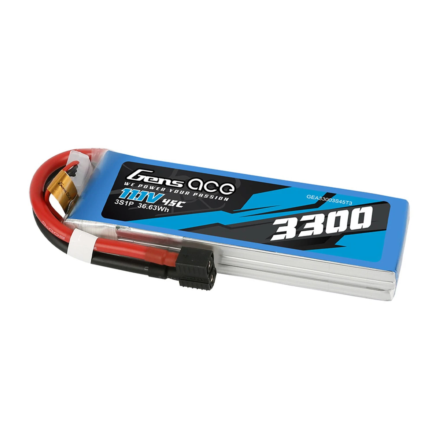 Gens Ace 14.8V 3300mAh 45C 4S LiPo Battery: EC3, Deans 1 Gens Ace 14.8V 3300mAh 45C 4S LiPo Battery: EC3, Deans