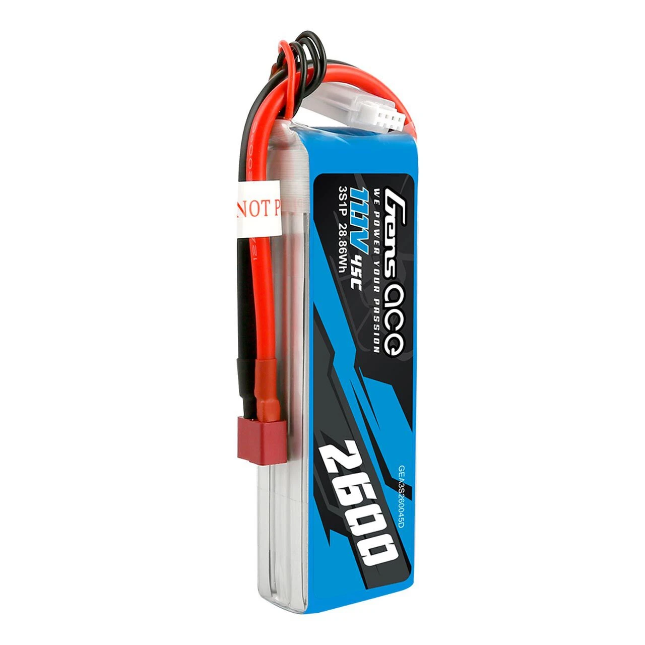Gens Ace 11.1V 2600mAh 3S 45C LiPo Battery: Deans 3 Gens Ace 11.1V 2600mAh 3S 45C LiPo Battery: Deans - Image 3