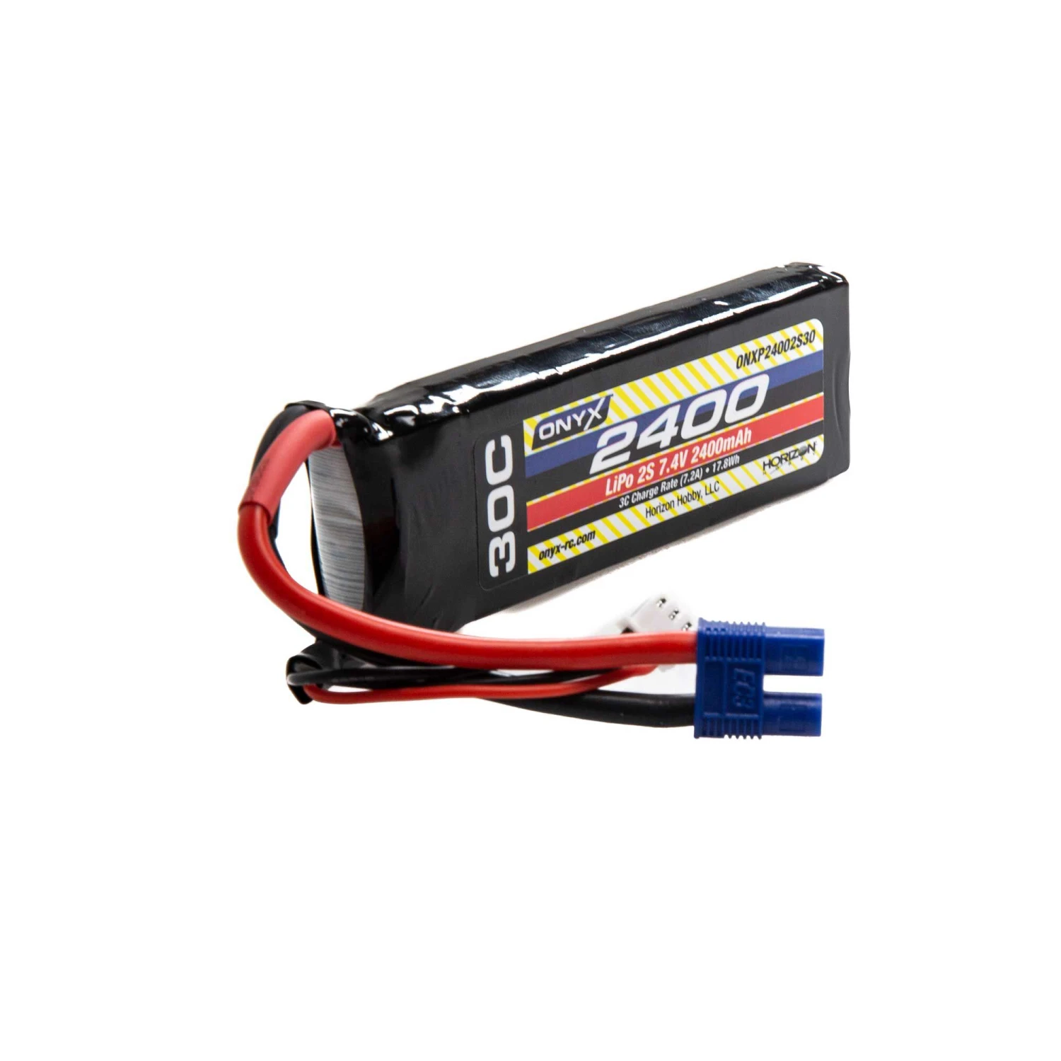 Onyx 7.4V 2400mAh 2S 30C LiPo Battery: EC3 1 Onyx 7.4V 2400mAh 2S 30C LiPo Battery: EC3
