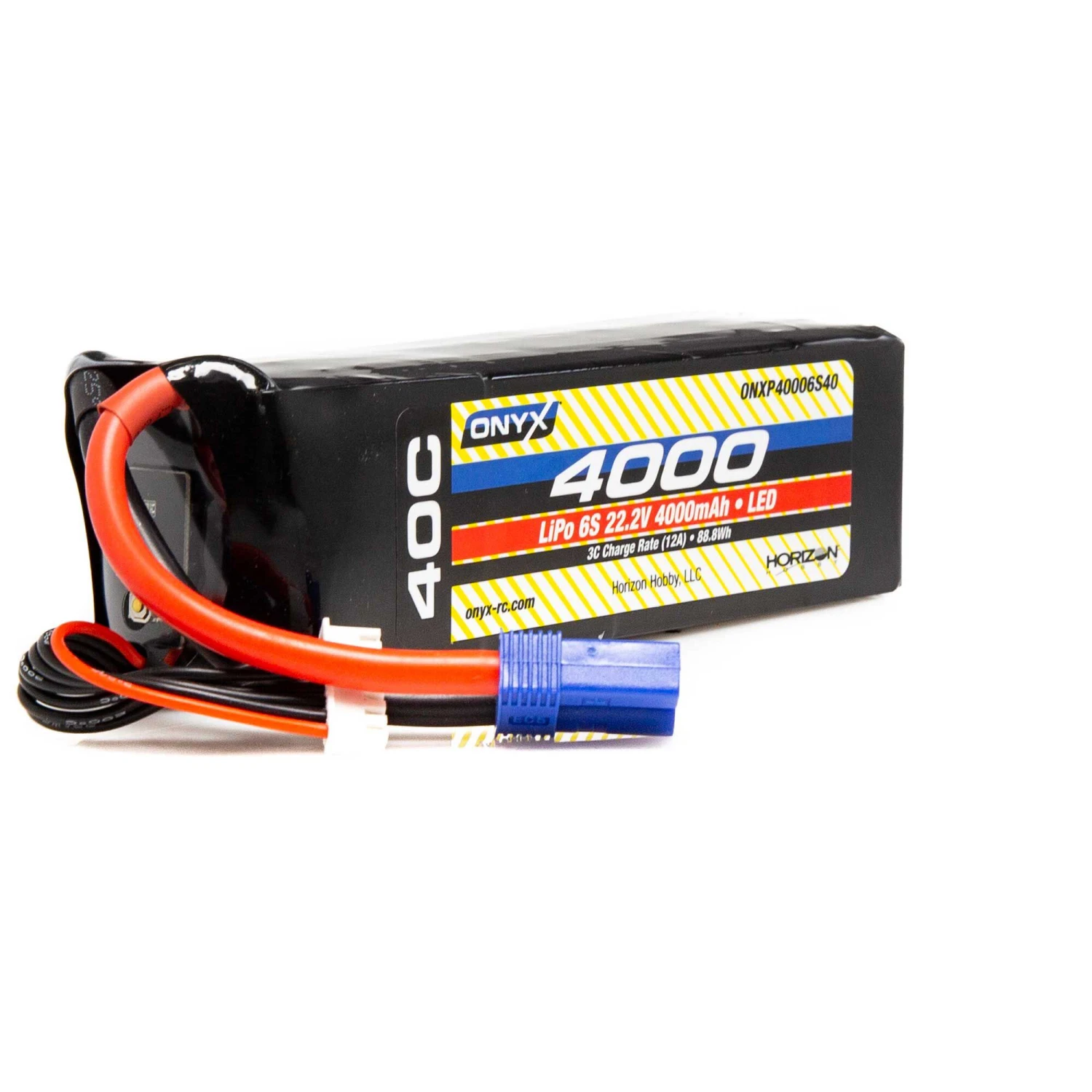 Onyx 22.2V 4000mAh 6S 40C LiPo Battery: EC5 1 Onyx 22.2V 4000mAh 6S 40C LiPo Battery: EC5