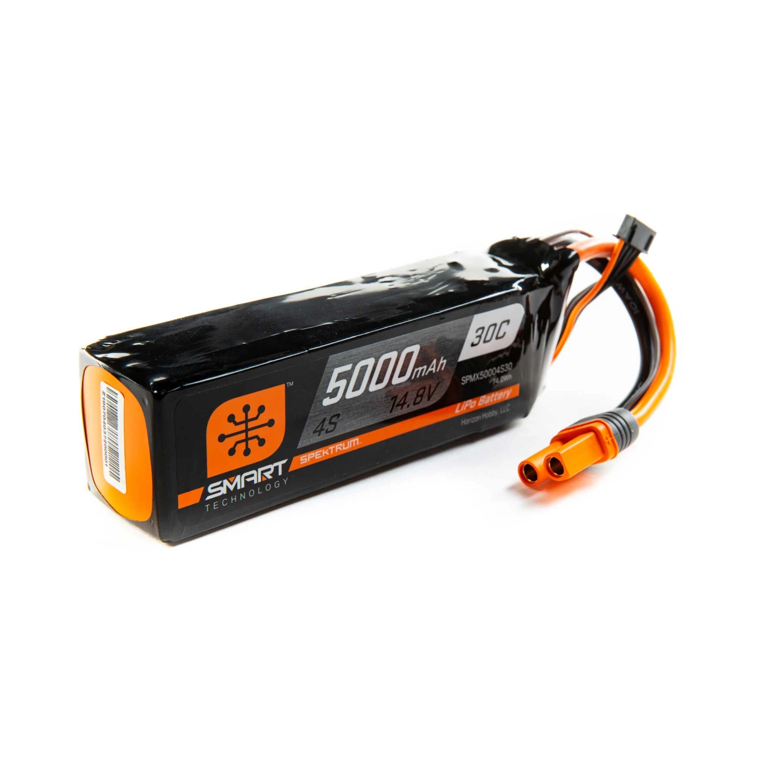 Spektrum 14.8V 5000mAh 4S 30C Smart LiPo Battery: IC5 1 Spektrum 14.8V 5000mAh 4S 30C Smart LiPo Battery: IC5